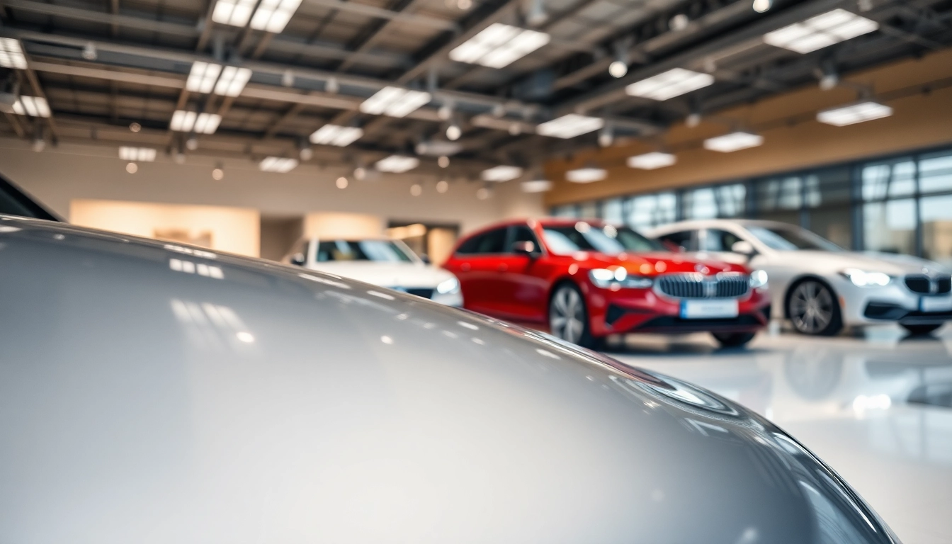 Auto Kufen detail view showcasing craftsmanship in a professional automotive showroom.