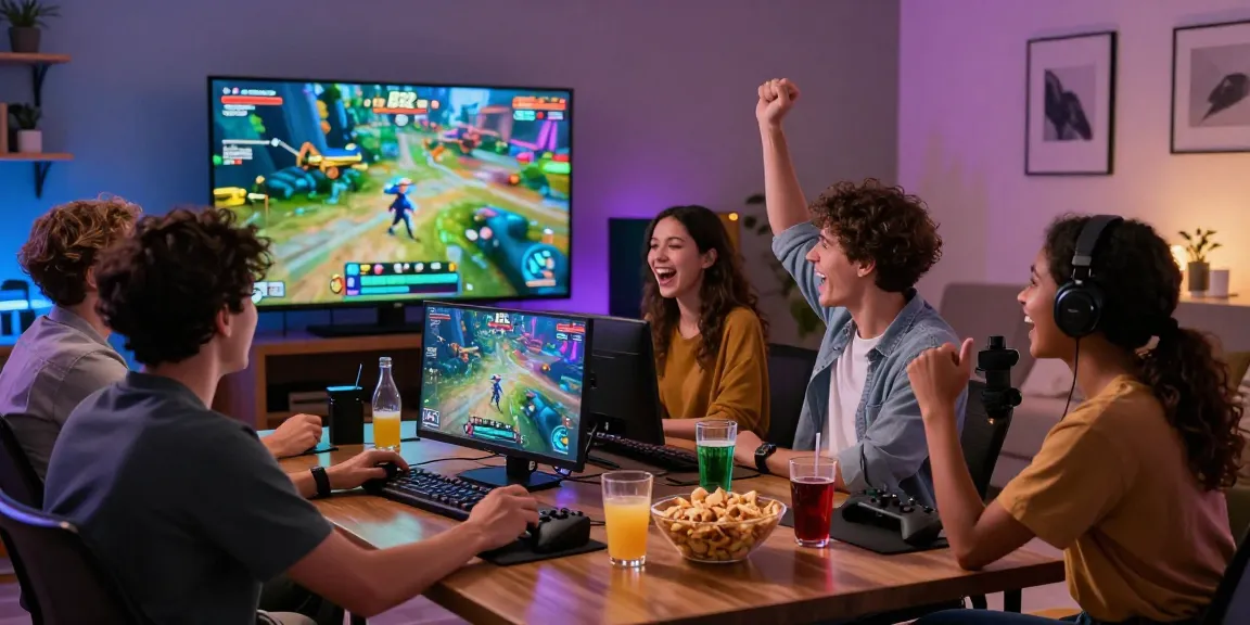 Engaged players enjoying B52 CLUB online gaming at home, showcasing dynamic interactions and vibrant atmosphere.