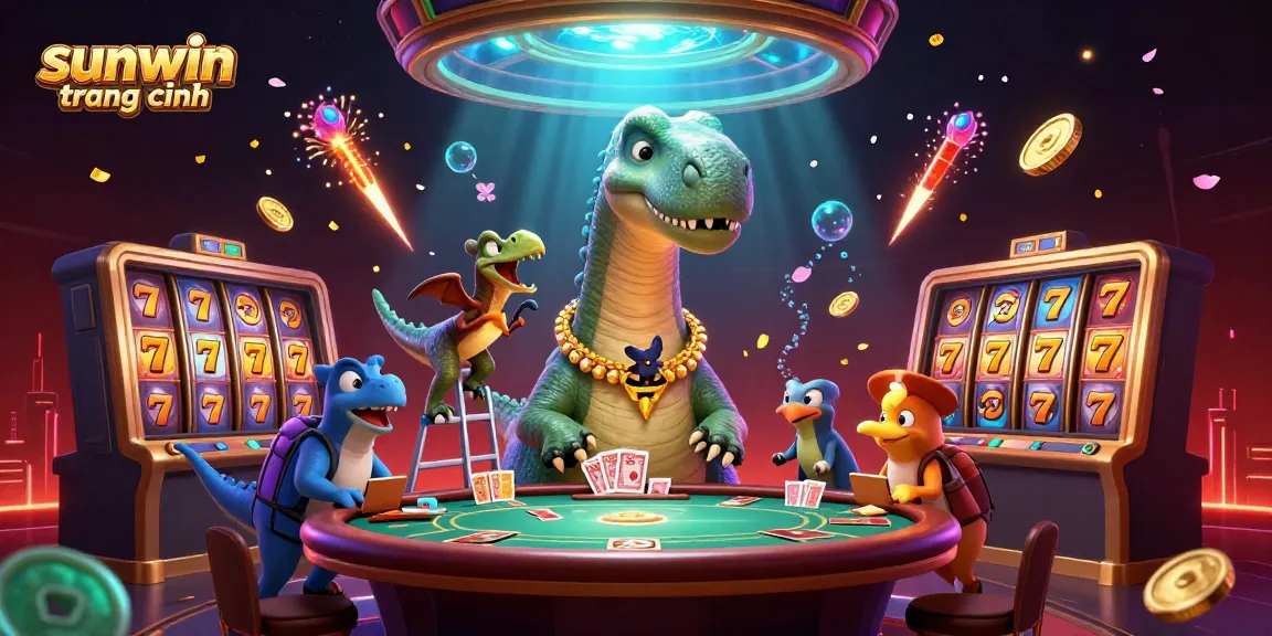 Engage with sunwin trang chính and enjoy thrilling slot games in this vibrant casino scene.