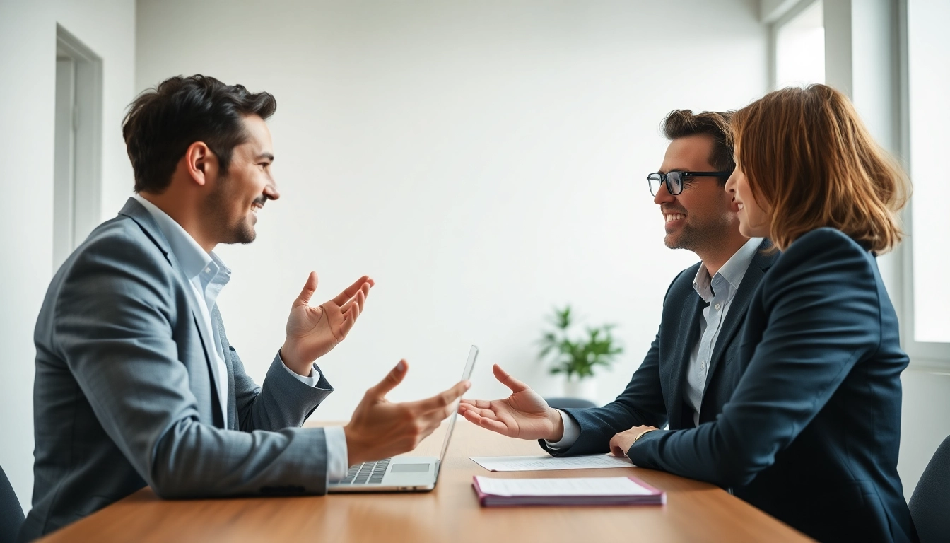 Headhunter Schweiz in einem professionellen Gespräch mit einem Kandidaten, der fokussiert agiert.