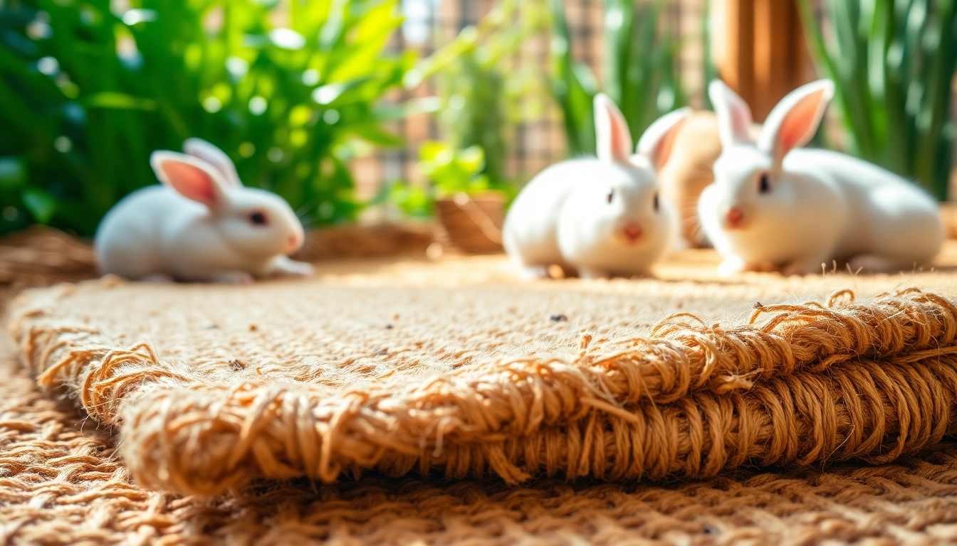 Nagermatte in a cozy rabbit habitat encouraging playful interaction and comfort.