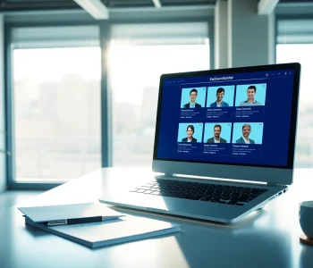 Headhunter Schweiz arbeitet professionell am Schreibtisch mit modernen Bewerberprofilen.