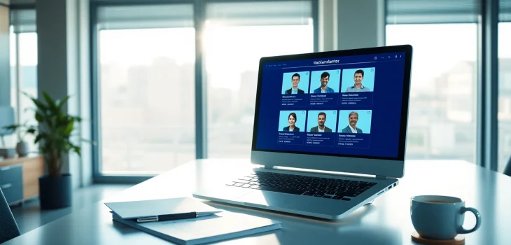 Headhunter Schweiz arbeitet professionell am Schreibtisch mit modernen Bewerberprofilen.