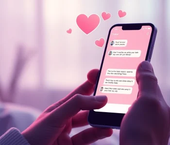 Engaging scene of ai sexting showing a user interacting with a chatbot on a smartphone.