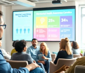 Engaged participants at a mental health awareness workshop sharing insights and experiences.